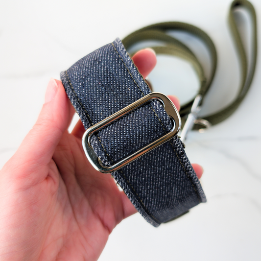 Luxe Martingale Collar - Denim